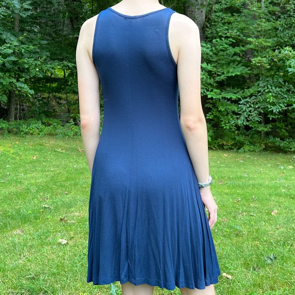 LUX beaded embellished body con midnight blue dress, M. - Picture 3 of 6
